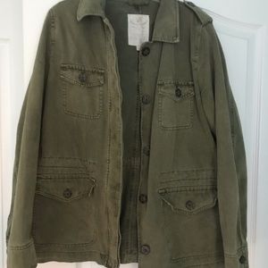 Classic army green military jacket